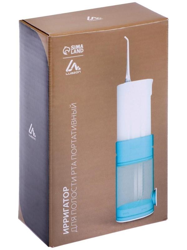 Ирригатор для полости рта Luazon LIR-01, портативный, 175 мл, 3 режима, 2 насадки, от USB