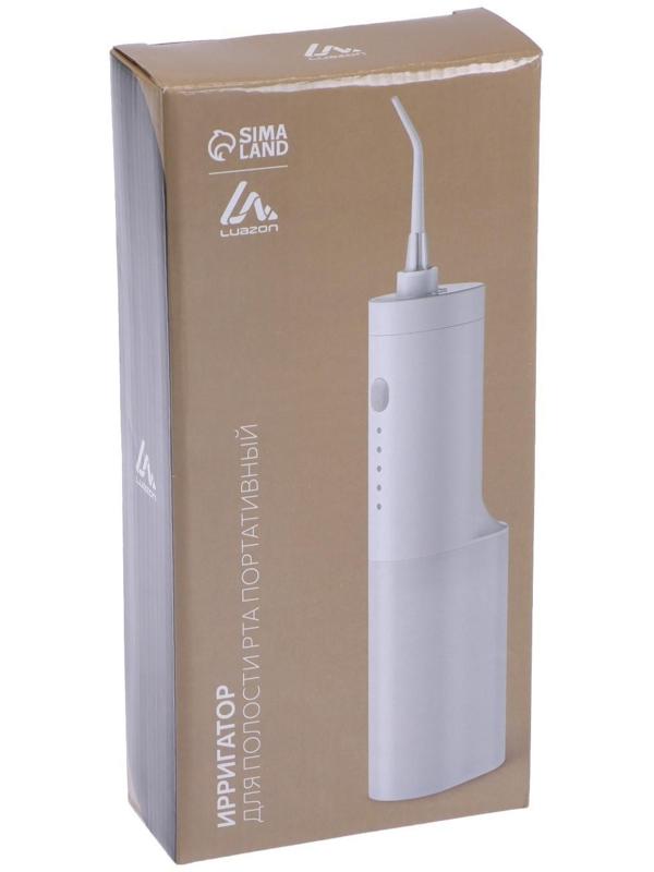Ирригатор для полости рта Luazon LIR-02, портативный, 200 мл, 3 режима, 1 насадка, от USB