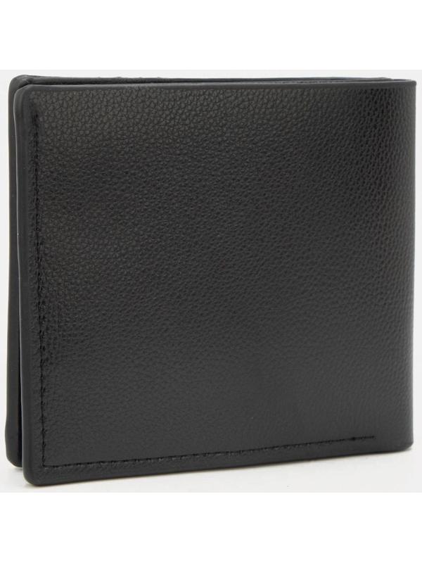 Портмоне без застёжки, для купюр, для карт, для монет, цвет чёрный