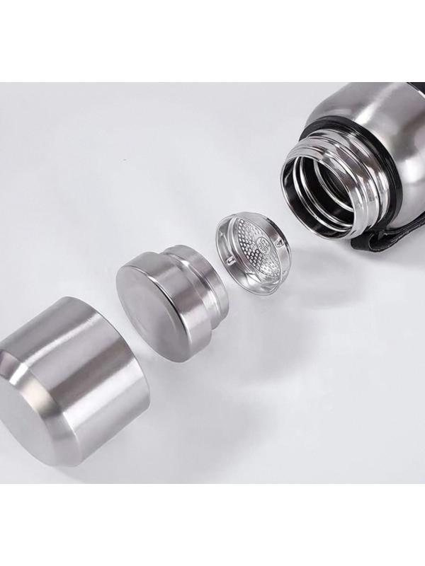 Термос, серия: Warm, 1 л, сохраняет тепло 24 ч, с термометром, ситом, зеленый