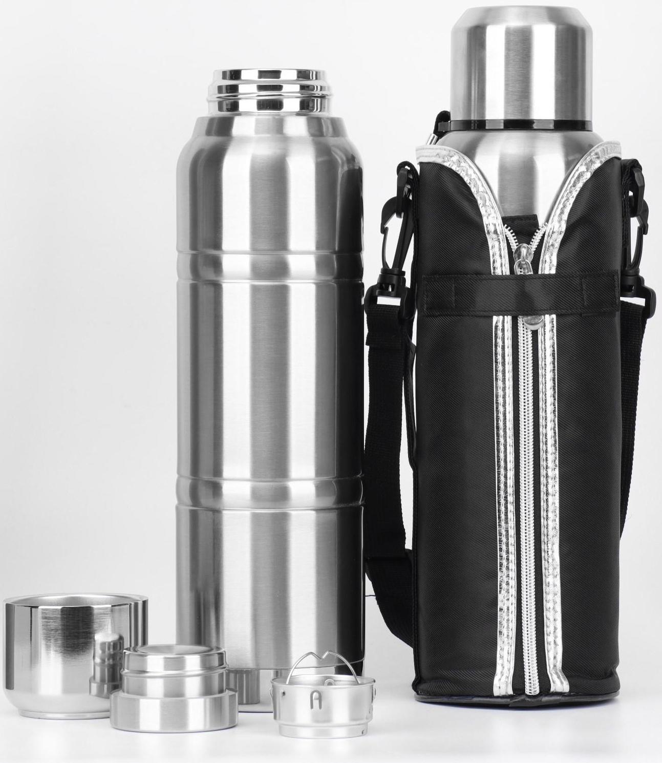 Термос, серия: Warm, 1.5 л, сохраняет тепло 24 ч, с ситом, хром