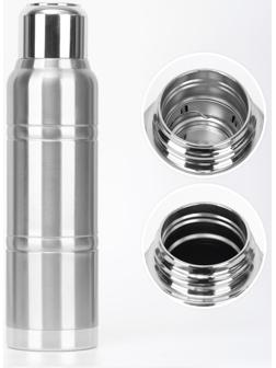 Термос, серия: Warm, 1.5 л, сохраняет тепло 24 ч, с ситом, хром