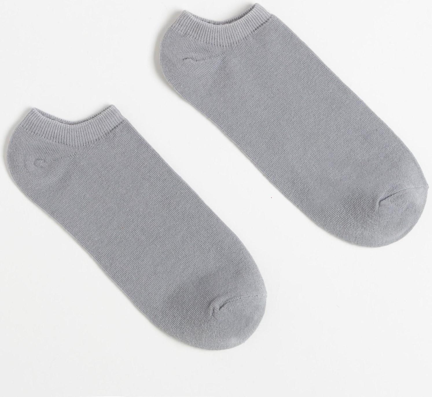 Носки мужские укороченные MINAKU цвет светло-серый, размер 42-43 (29 см)