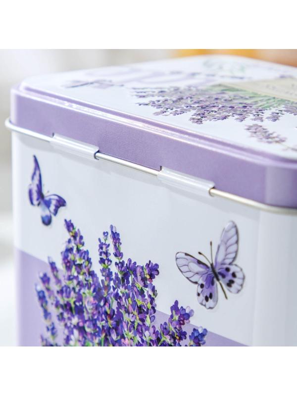 Банка для сыпучих продуктов «Лаванда 2», 2,7 л, 13,5×21,5 см, цвет сиреневый