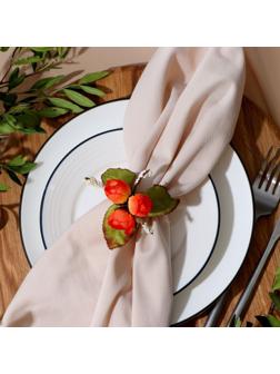 Кольцо для салфеток «Букет», цвет оранжевый