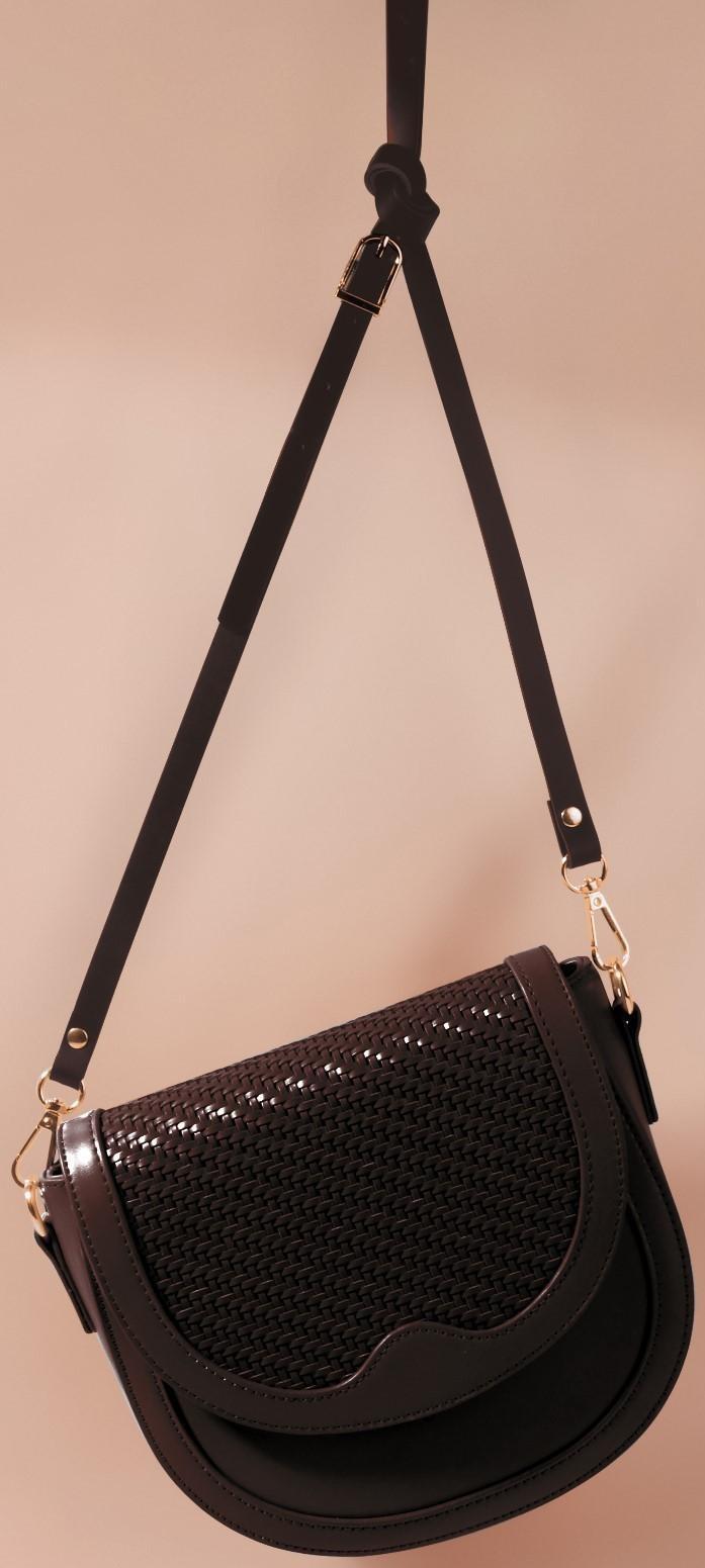 Ручка для сумки из натуральной кожи, с карабинами, 125 × 1,2 см, цвет коричневый