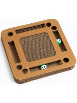 Гофрокогтеточка-комплекс с шариками, 37 x 37 см