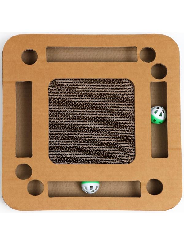 Гофрокогтеточка-комплекс с шариками, 37 x 37 см