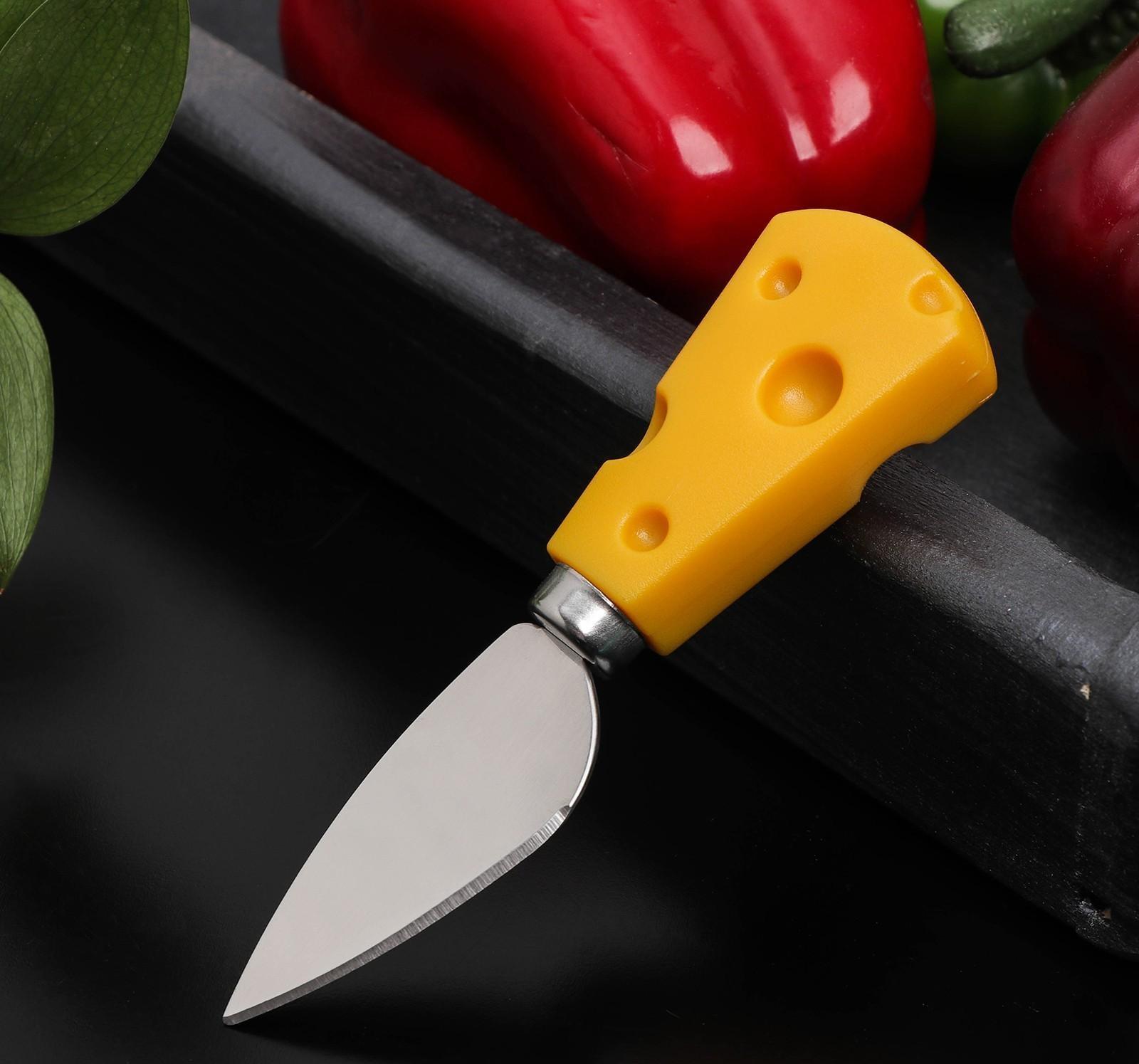 Нож для сыра Доляна Cheese, 19 см, цвет жёлтый