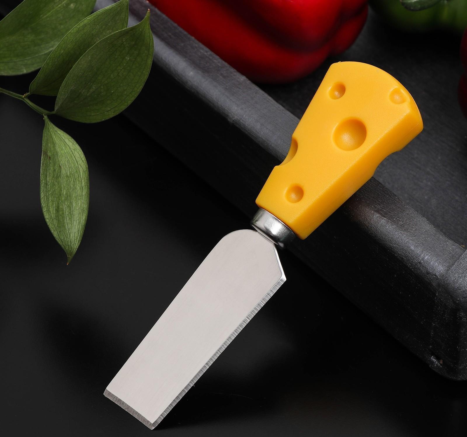 Нож для сыра Доляна Cheese, 19 см, цвет жёлтый
