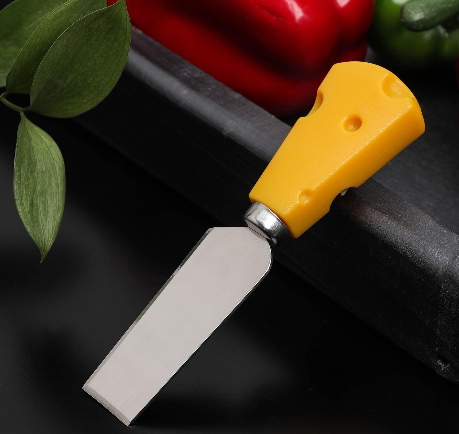 Нож для сыра Доляна Cheese, 19 см, цвет жёлтый