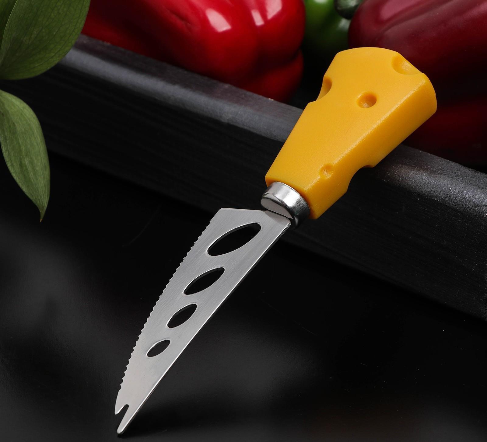 Нож для сыра Доляна Cheese, 19 см, цвет жёлтый