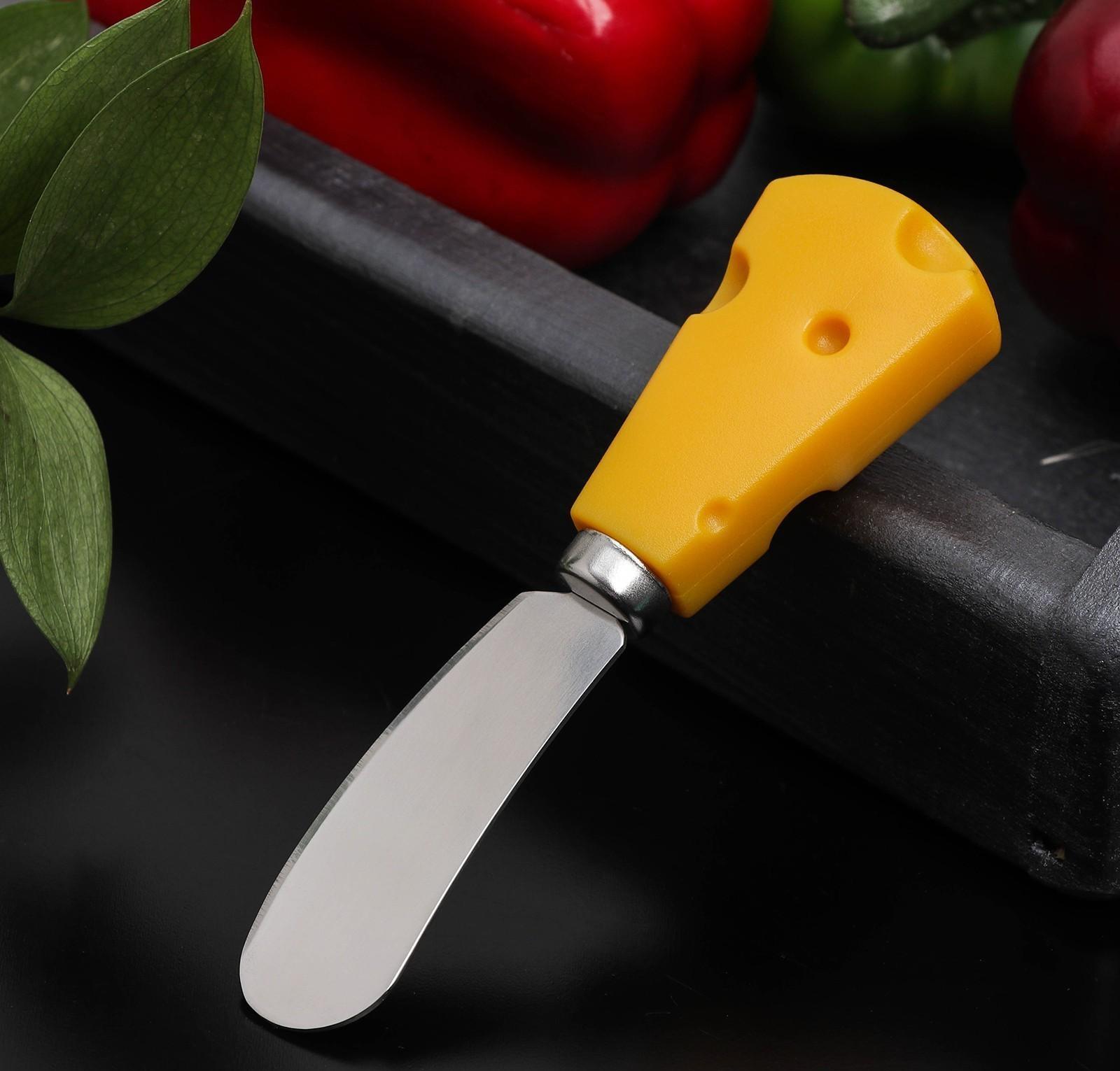 Нож для сыра Доляна Cheese, 19 см, цвет жёлтый