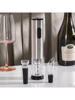 Набор для вина Soha, штопор электрический, аэратор, пробка