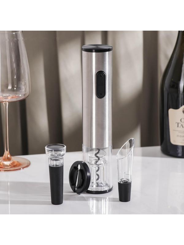 Набор для вина Soha, штопор электрический, аэратор, пробка