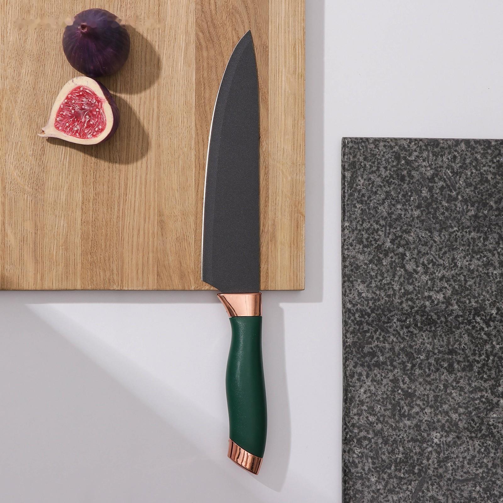 Нож Доляна «Эсмиральда», шеф, лезвие 20 см, цвет зелёный