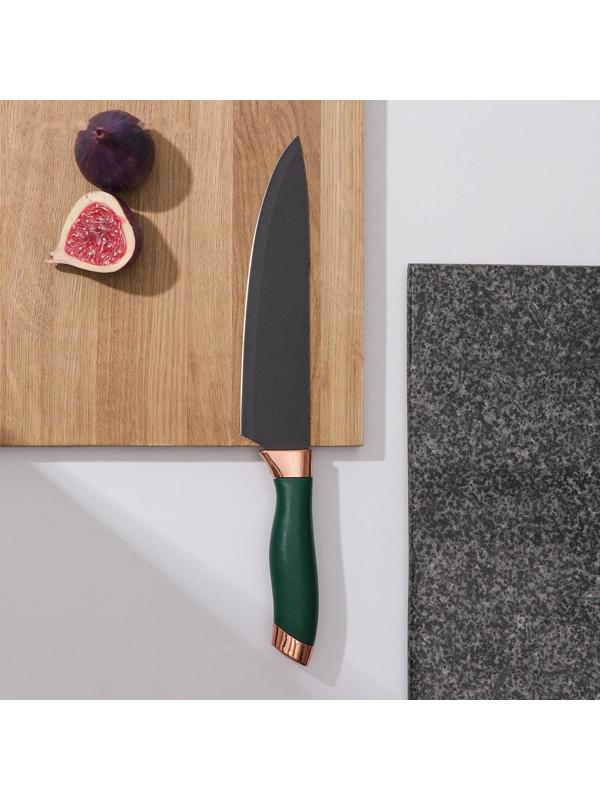 Нож Доляна «Эсмиральда», шеф, лезвие 20 см, цвет зелёный