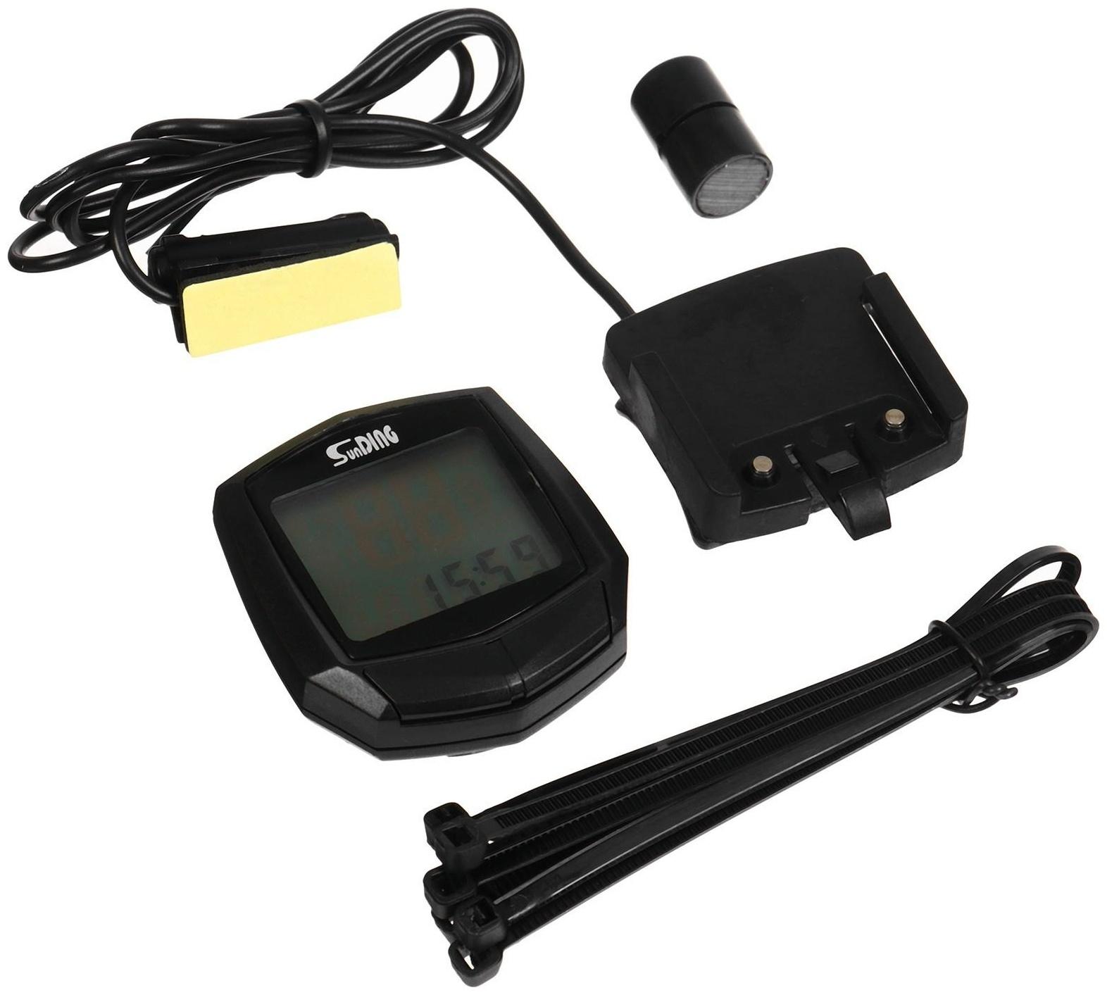 Велокомпьютер 15 функций, проводной SD-581