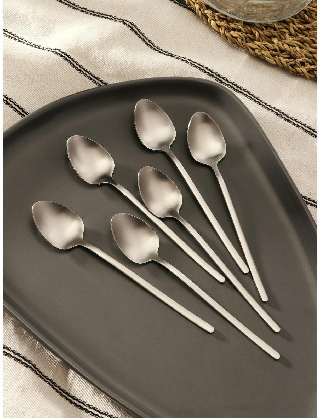 Набор ложек чайных Доляна Sentiment, h=14 см, 6 шт, цвет серебряный