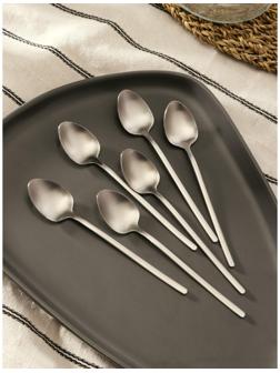 Набор ложек чайных Доляна Sentiment, h=14 см, 6 шт, цвет серебряный