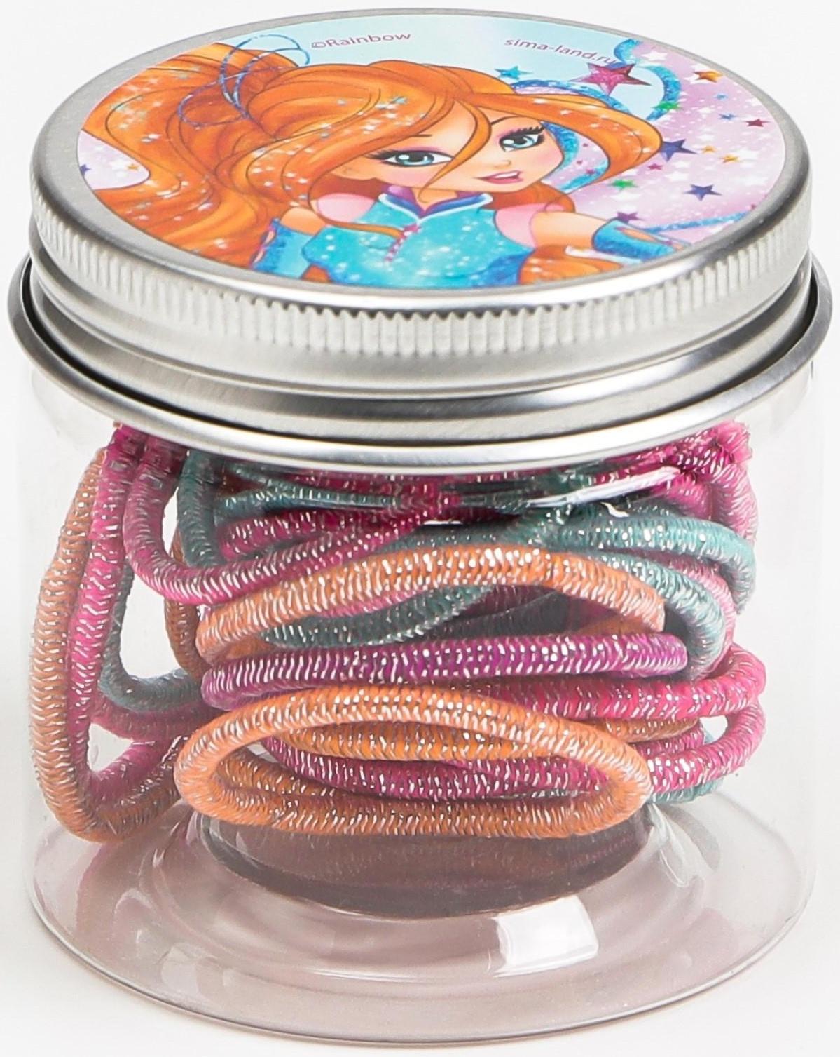 Набор резинок для волос в банке 
