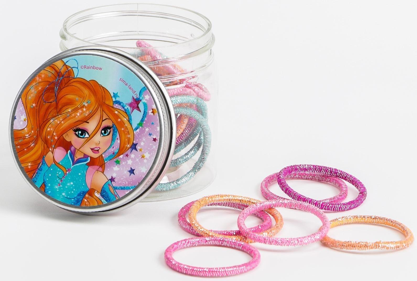 Набор резинок для волос в банке 