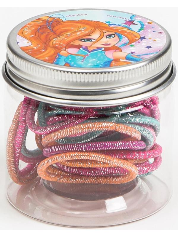 Набор резинок для волос в банке 