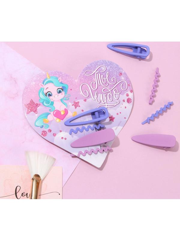 Открытка-валентинка с заколками для волос «Ты чудо»