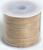Шнур вощёный из полиэстра на бобине, d = 0,5 мм, L = 50 м, цвет бежевый