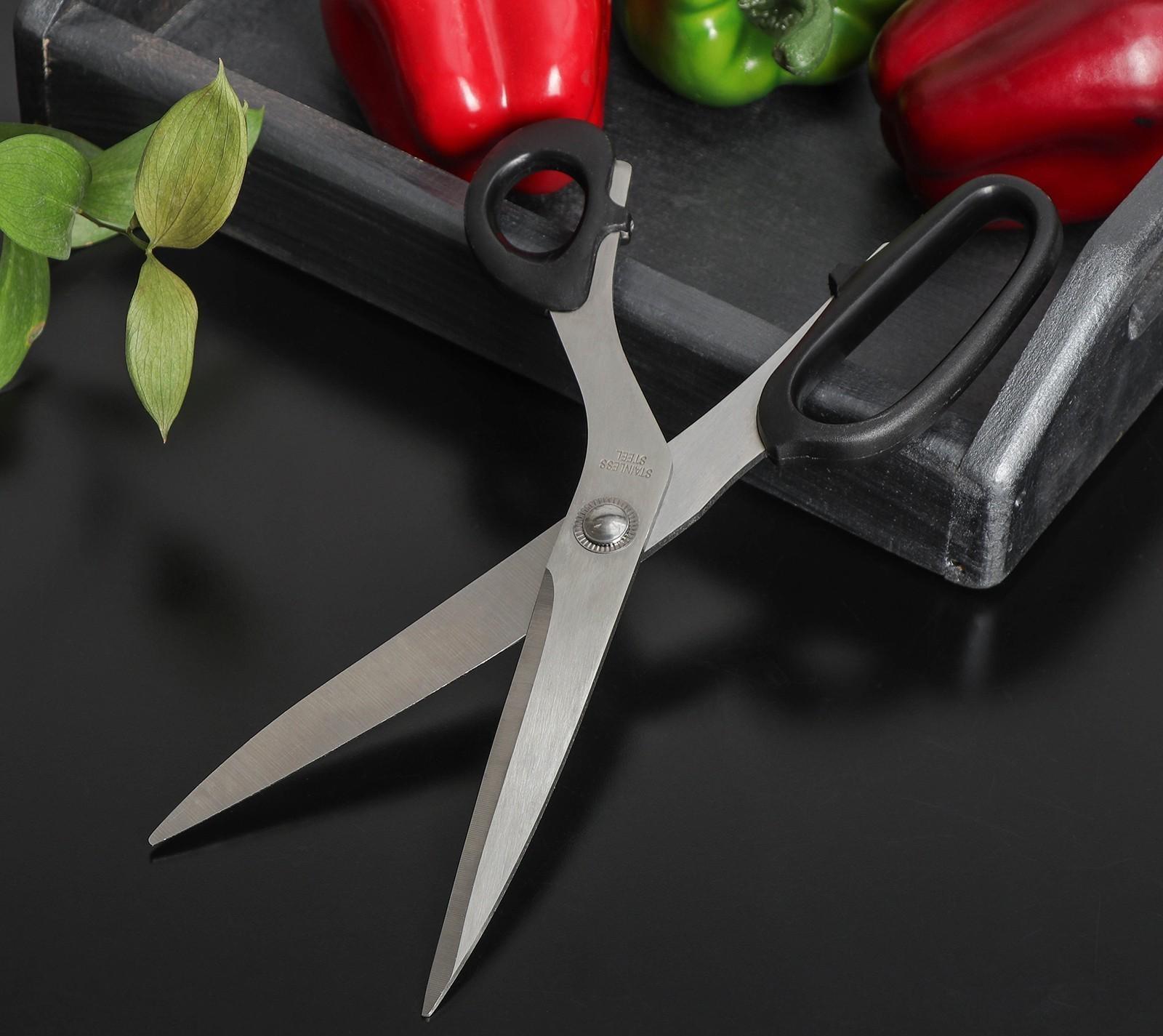 Ножницы кухонные Доляна «Триндеро», цвет чёрный