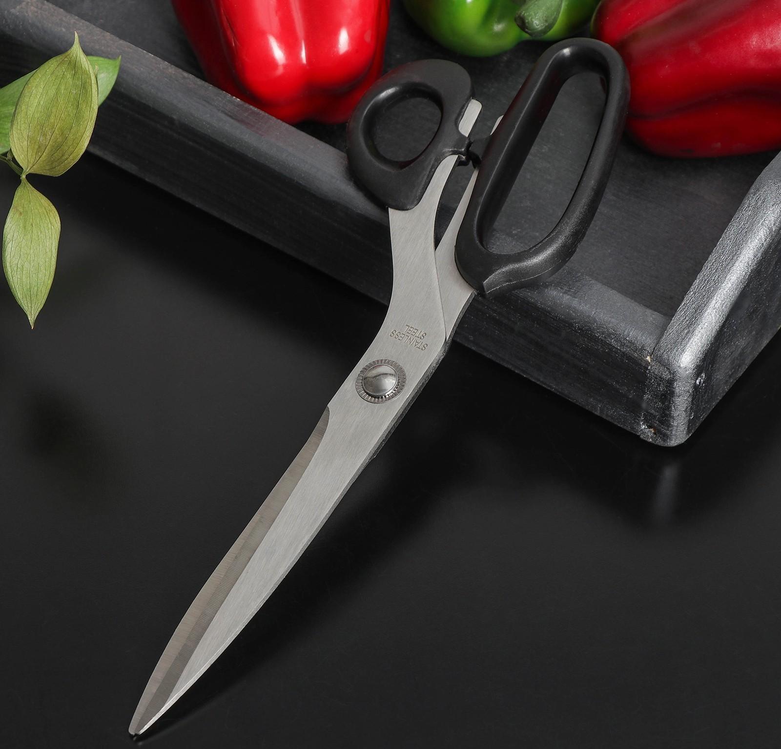 Ножницы кухонные Доляна «Триндеро», цвет чёрный