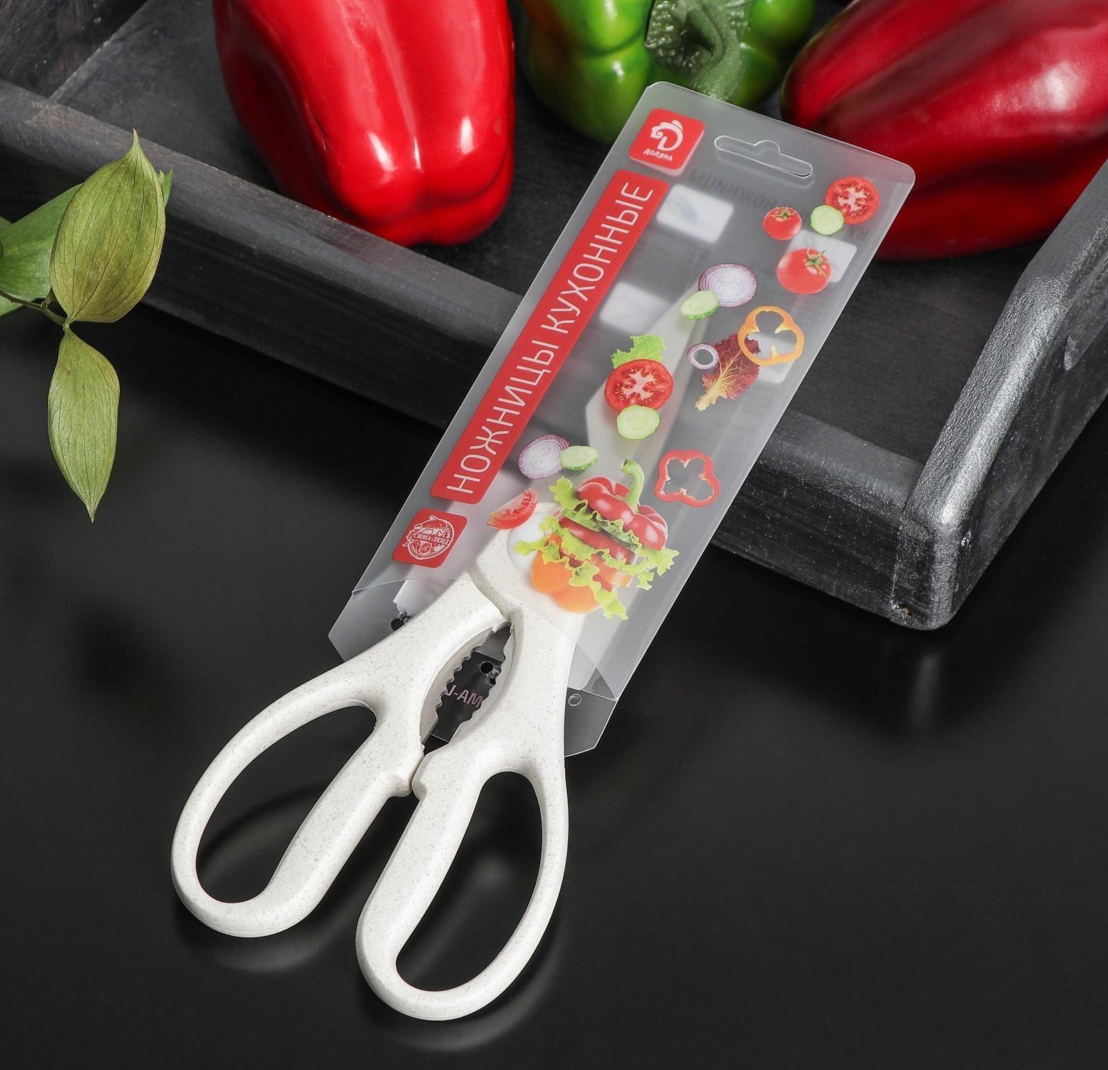 Ножницы кухонные Доляна «Ринго», цвет МИКС