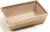 Контейнер с плоской крышкой, крафт, 0,4 л, 14,5 х 9,5 х 4,5 см