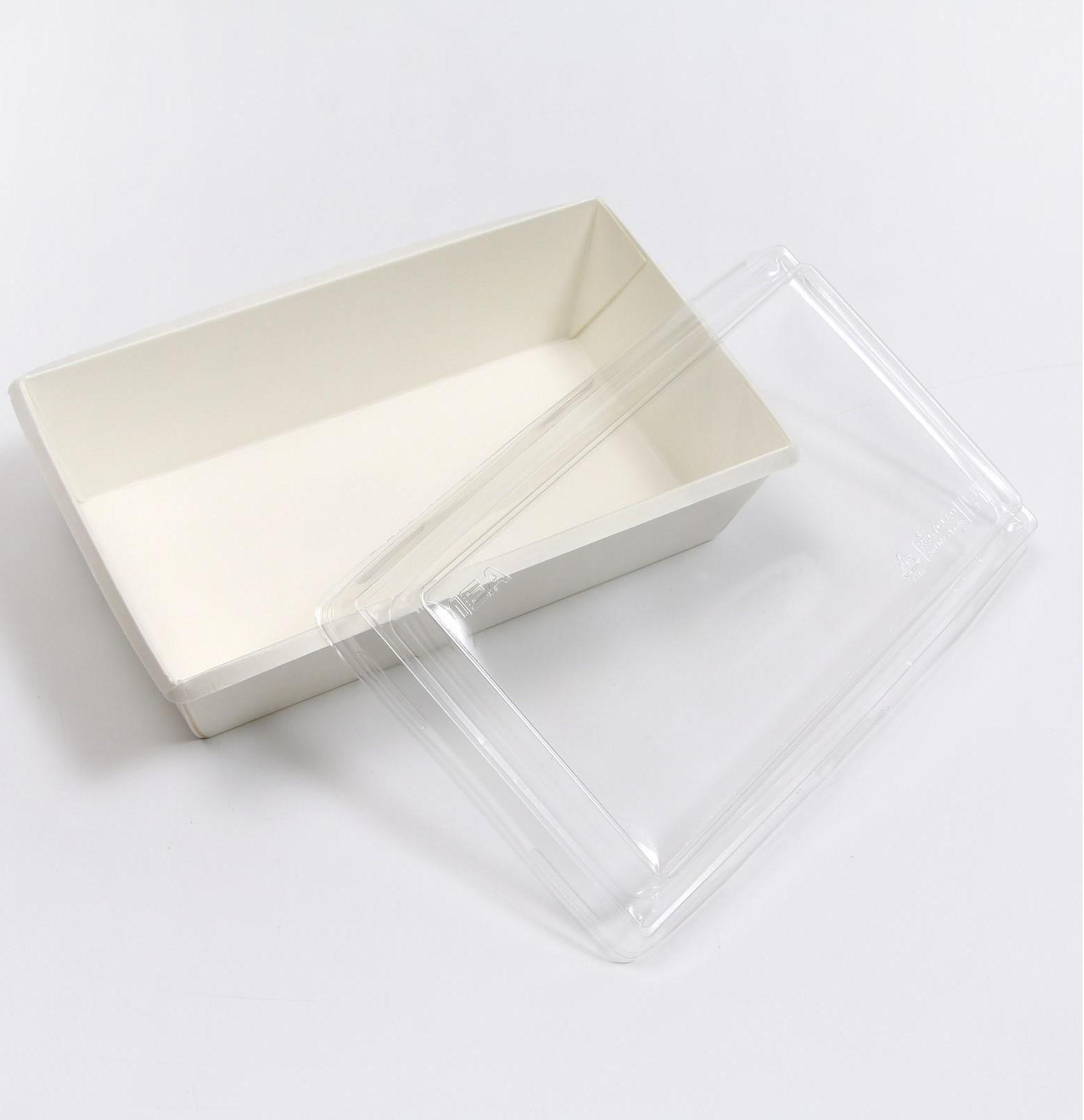 Салатник с купольной крышкой, белый, 20 х 12 х 7,5 см, 0,8 л