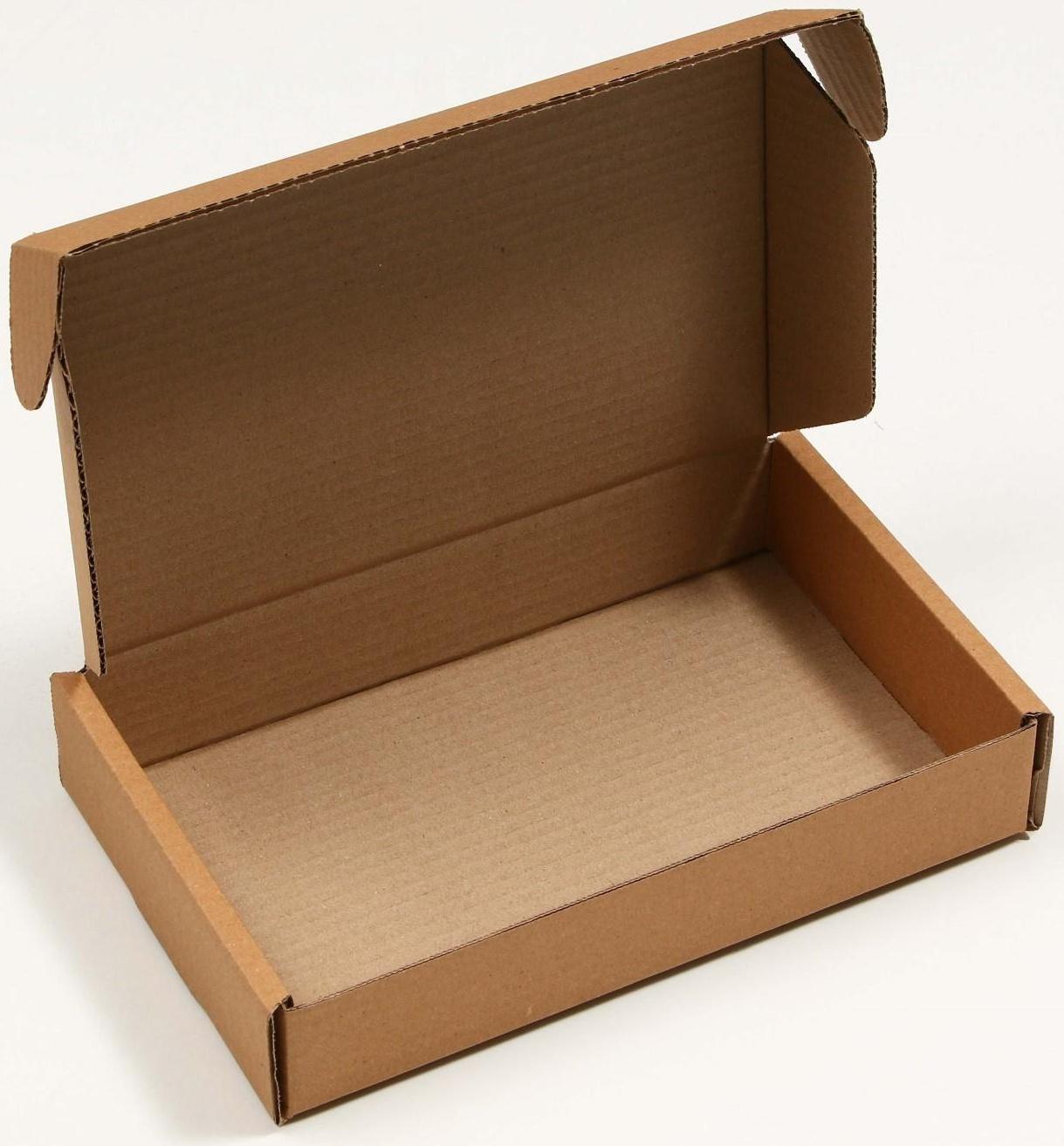 Коробка самосборная, бурая, 26,5 x 16,5 x 5 см