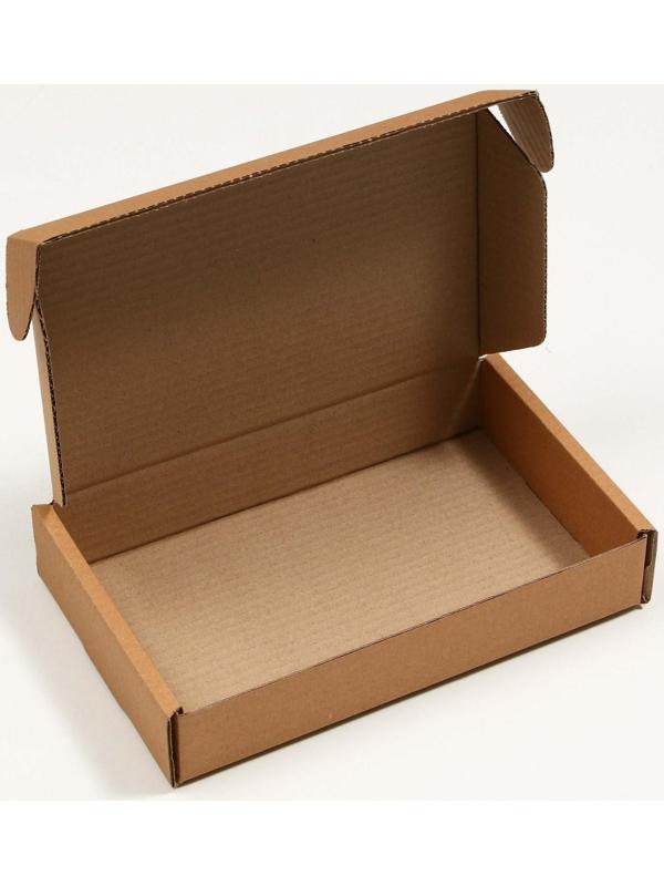 Коробка самосборная, бурая, 26,5 x 16,5 x 5 см