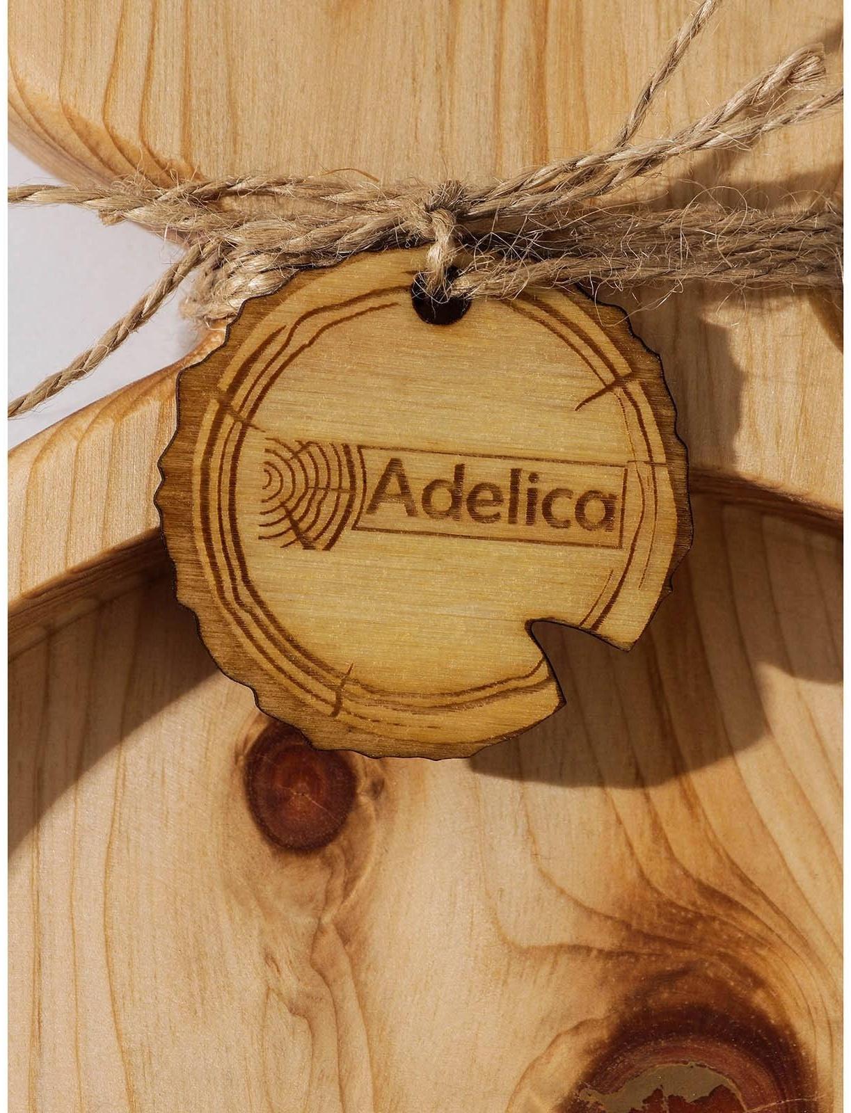 Доска разделочная авторская Adelica «Рога», 35×18×2,5 см, цельный массив кедра, цвет молочный