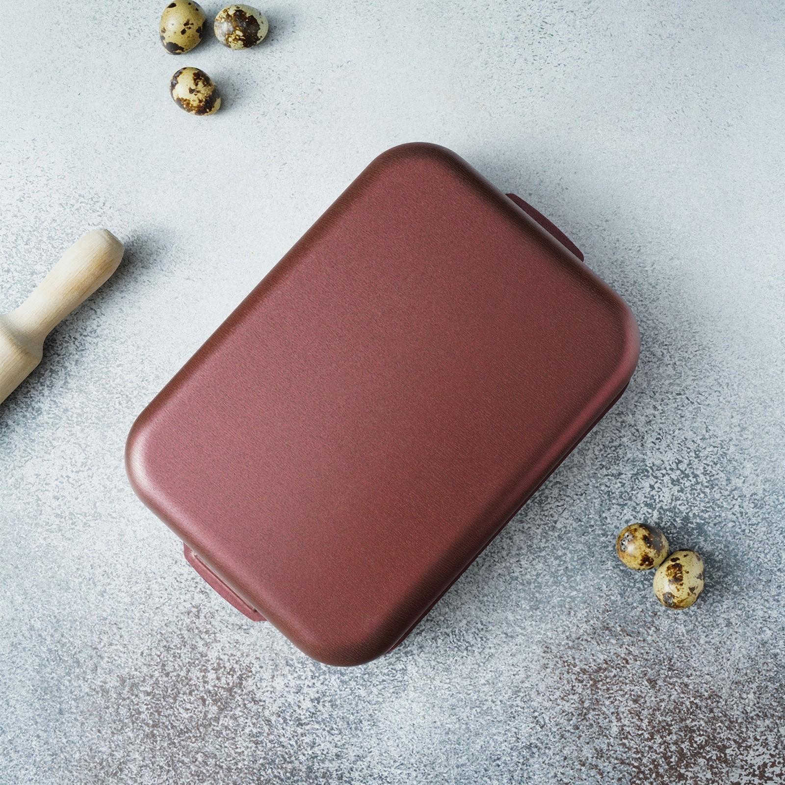 Противень Доляна Promo, 19×25 см, антипригарное покрытие, цвет бордовый