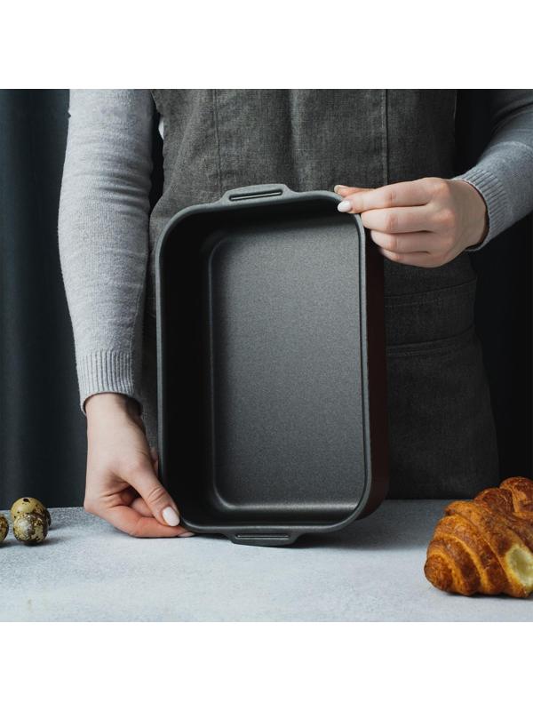 Противень Доляна Promo, 19×25 см, антипригарное покрытие, цвет бордовый