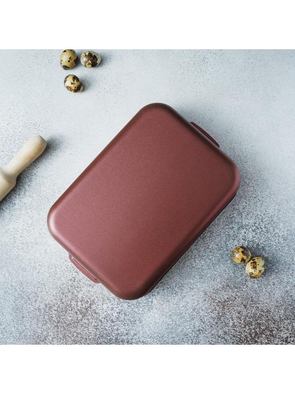 Противень Доляна Promo, 19×25 см, антипригарное покрытие, цвет бордовый