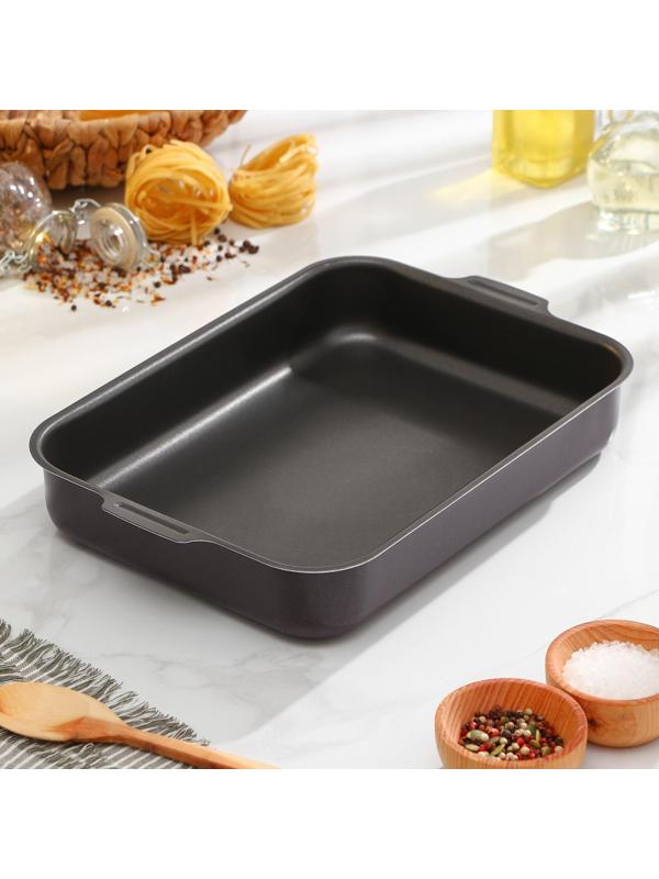 Противень Доляна Promo, 23×30 см, антипригарное покрытие, цвет бордовый