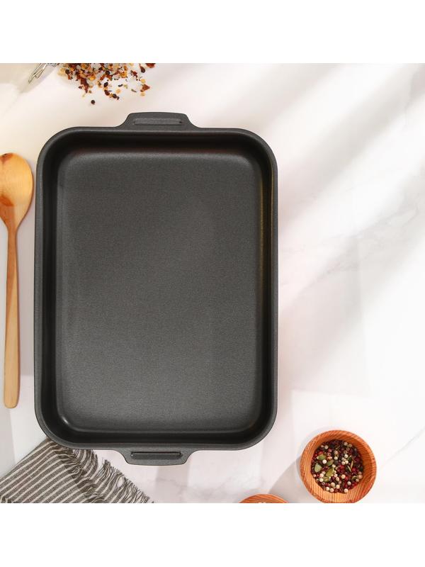 Противень Доляна Promo, 23×30 см, антипригарное покрытие, цвет бордовый