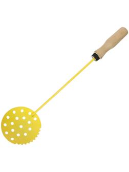 Черпак для льда с деревянной ручкой, окрашенный, цвет жёлтый