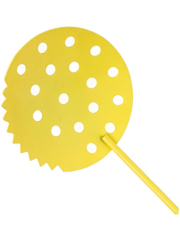 Черпак для льда с деревянной ручкой, окрашенный, цвет жёлтый