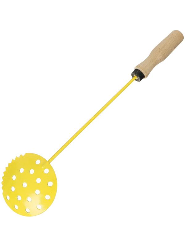 Черпак для льда с деревянной ручкой, окрашенный, цвет жёлтый