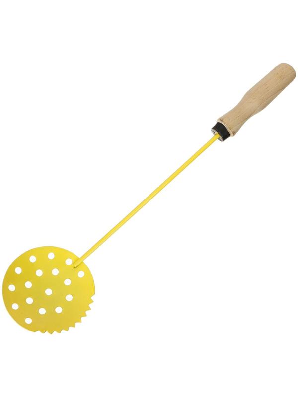 Черпак для льда с деревянной ручкой, окрашенный, цвет жёлтый
