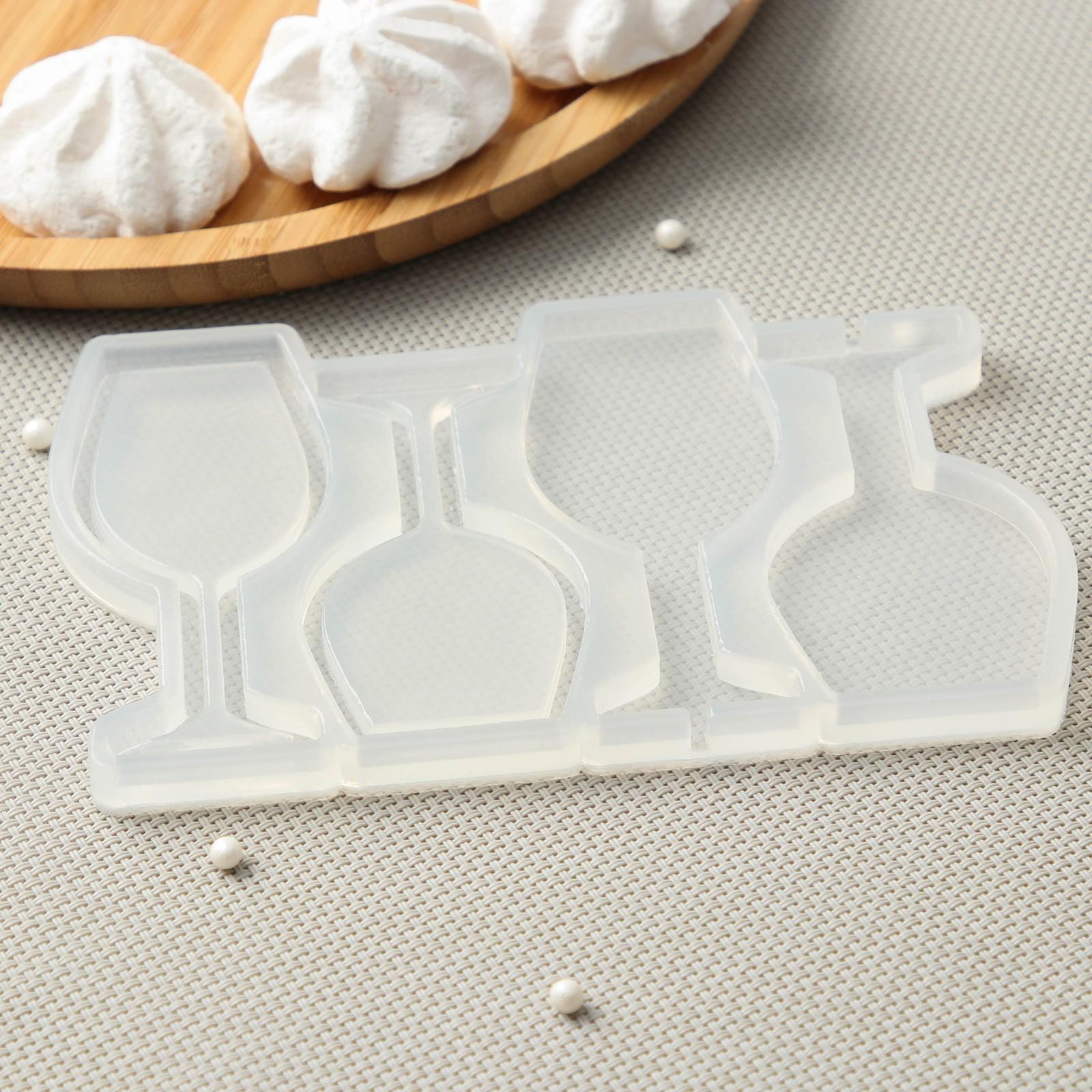 Силиконовая форма «Бокалы», 9 см, цвет прозрачный