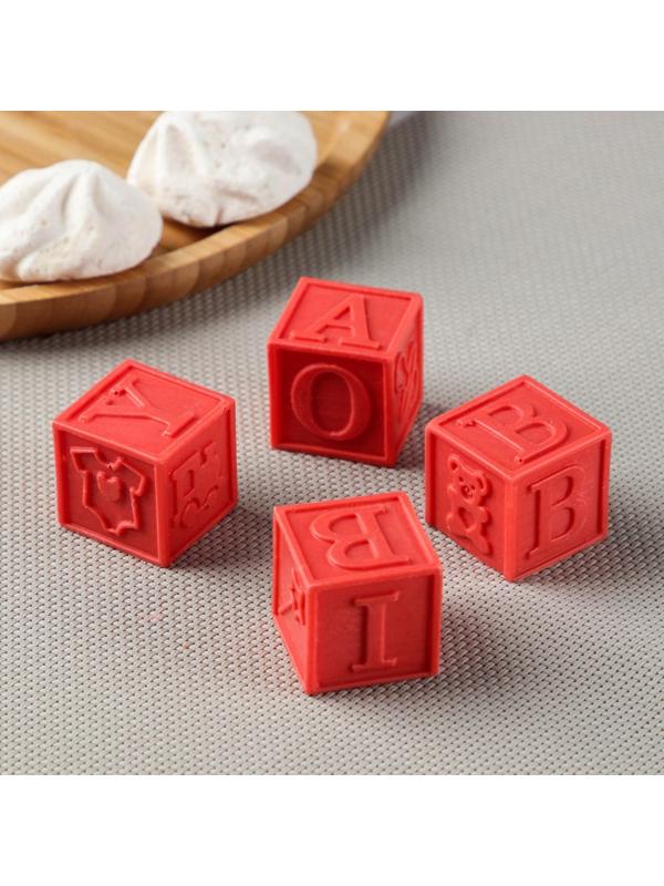 Силиконовая форма «Кубики», 7×7×3,5 см, 3×3×3 см, цвет прозрачный