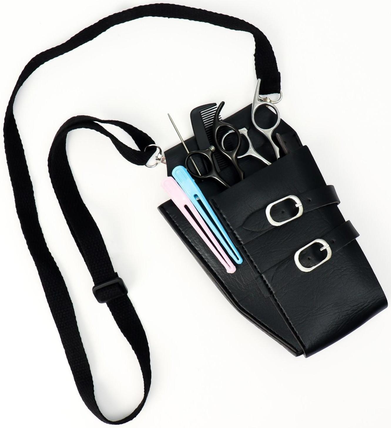 Сумка для мастера, 21,5 × 13 см, длина ремня 134 см, цвет чёрный