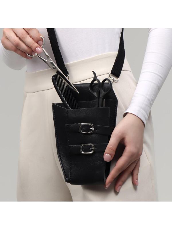 Сумка для мастера, 21,5 × 13 см, длина ремня 134 см, цвет чёрный